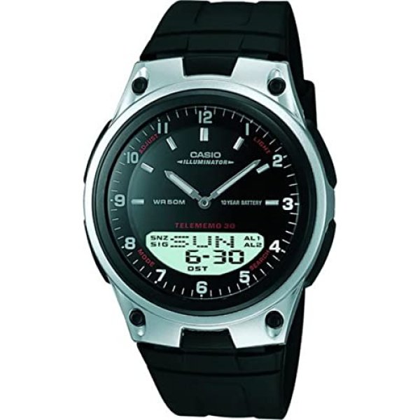 Casio AW80 Series | Men’s Analog-Digital Watch | 50M Water Resistance | Multi Alarms | 100 SEC Stopwatch | Countdown Timer | World Map for World Time | LED Light | LC Display | 10 Year Battery