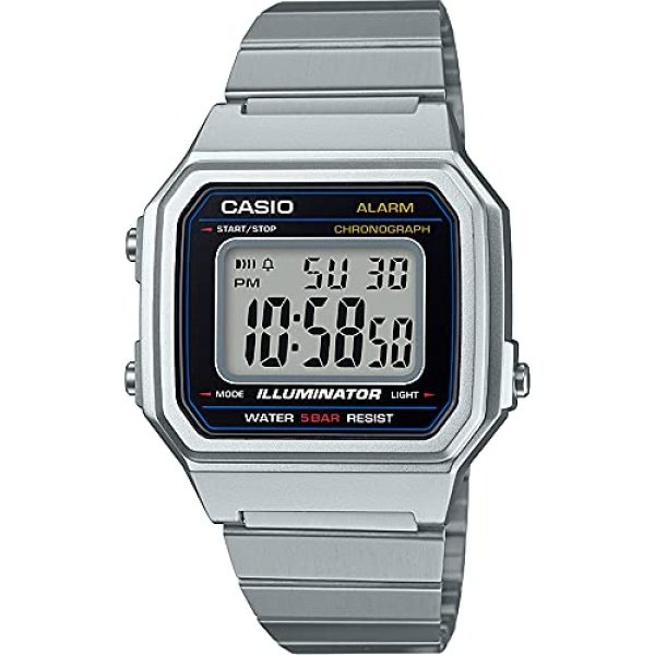 Casio Men's B650WD-1ACF Classic Digital Display Quartz Silver Watch
