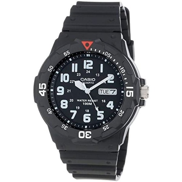 Casio MRW200H Series | Unisex Analog Watch | 100M WR | Stainless Steel Case | Resin Band | 2 Hand Analog (HR, Min, SEC) | Date Display | Screw Down Crown/Screw Down Caseback | 3 Year Battery