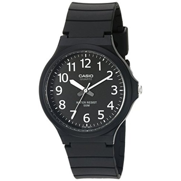Casio MW240 Series | Men’s Quartz Watch | 50M WR | Large Resin Case | Resin Glass | Resin Band | Large Arabic Numerals | Analog Watch | Easy to Read Display | 3 Year Battery