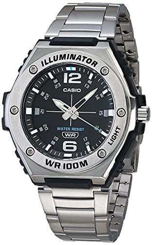 Casio MWA100H Series | Men’s Analog Watch |100M WR | Stainless Steel Bezel | LED Illuminator Backlight with Afterglow | Resin Band | 3 Hands (HR, MIN, SEC) | 3 Year Battery