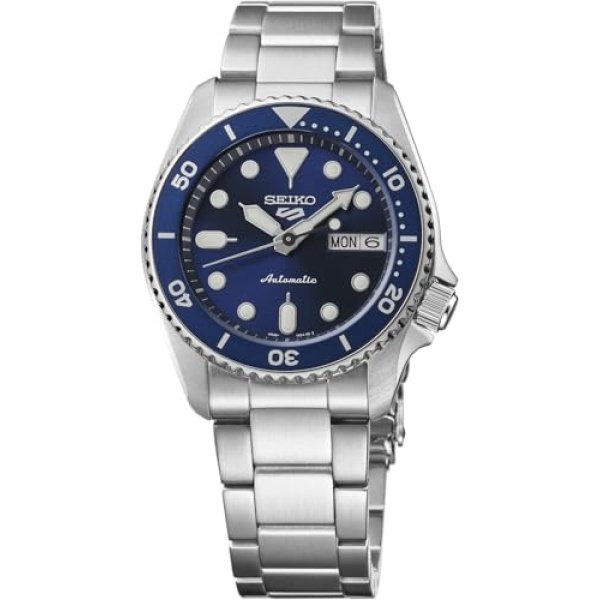 SEIKO 5 Sports Men's Automatic Watch with Stainless Steel Case and Luminous Hands - Stylish Wrist Watches
